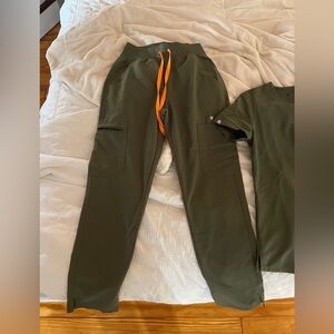 Green scrubs. Worn once.